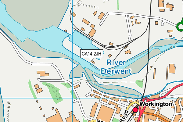 CA14 2JH map - OS VectorMap District (Ordnance Survey)