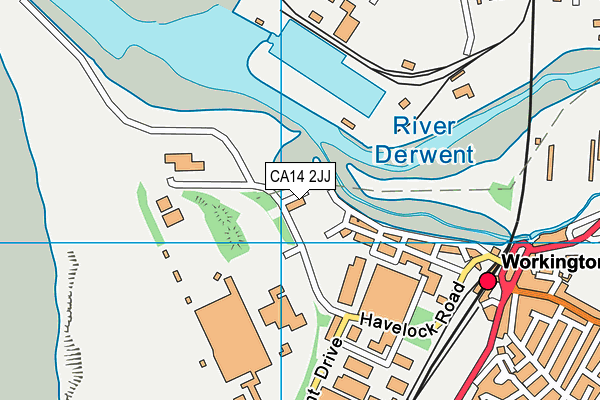 CA14 2JJ map - OS VectorMap District (Ordnance Survey)