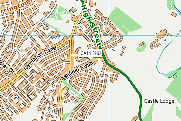 CA14 3HU map - OS VectorMap District (Ordnance Survey)