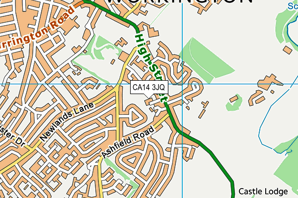 CA14 3JQ map - OS VectorMap District (Ordnance Survey)