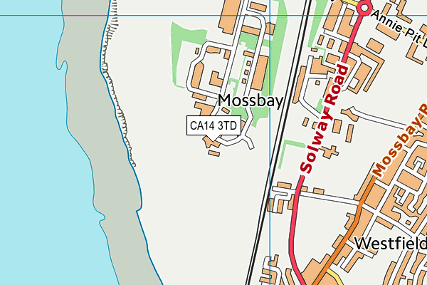 CA14 3TD map - OS VectorMap District (Ordnance Survey)