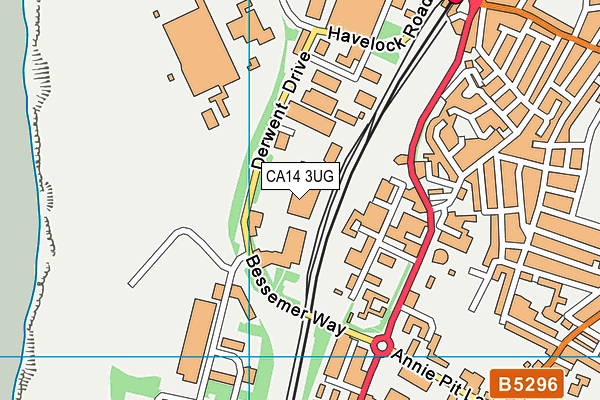 CA14 3UG map - OS VectorMap District (Ordnance Survey)