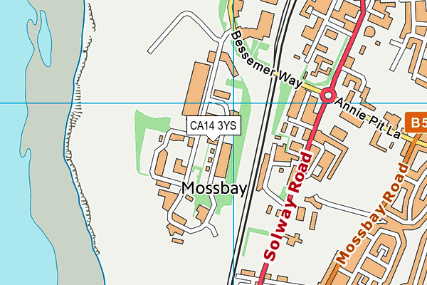 CA14 3YS map - OS VectorMap District (Ordnance Survey)