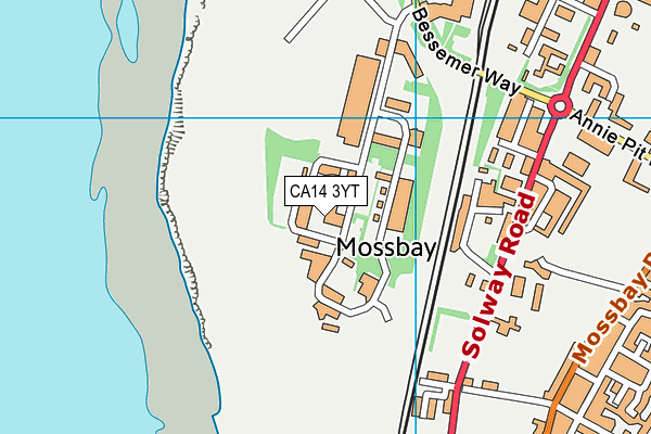 CA14 3YT map - OS VectorMap District (Ordnance Survey)