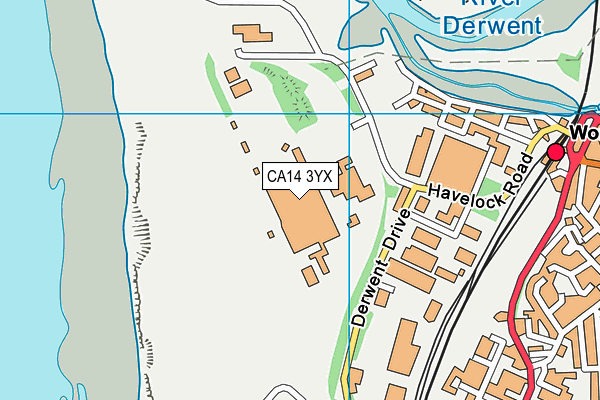 CA14 3YX map - OS VectorMap District (Ordnance Survey)