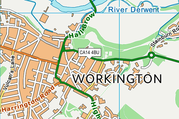 CA14 4BU map - OS VectorMap District (Ordnance Survey)