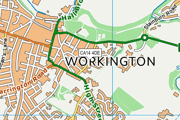 CA14 4DE map - OS VectorMap District (Ordnance Survey)