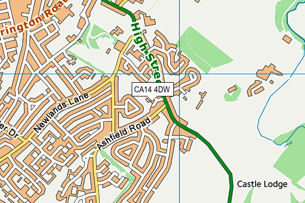 CA14 4DW map - OS VectorMap District (Ordnance Survey)