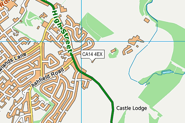 CA14 4EX map - OS VectorMap District (Ordnance Survey)