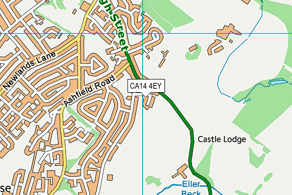 CA14 4EY map - OS VectorMap District (Ordnance Survey)