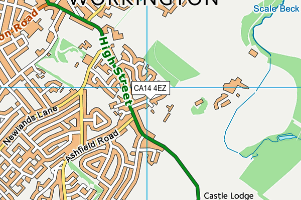 CA14 4EZ map - OS VectorMap District (Ordnance Survey)