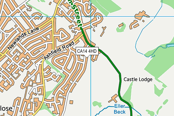 CA14 4HD map - OS VectorMap District (Ordnance Survey)