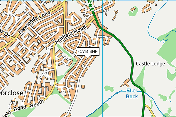 CA14 4HE map - OS VectorMap District (Ordnance Survey)