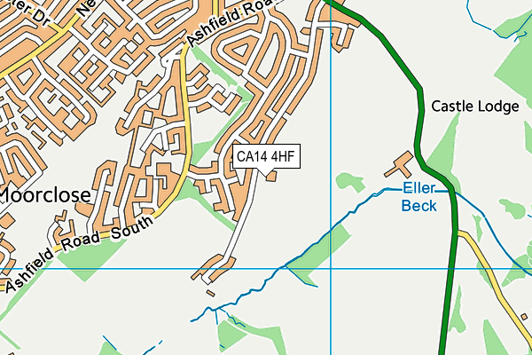CA14 4HF map - OS VectorMap District (Ordnance Survey)
