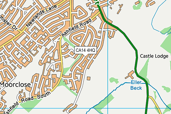 CA14 4HQ map - OS VectorMap District (Ordnance Survey)