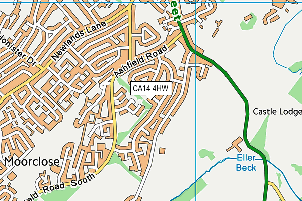 CA14 4HW map - OS VectorMap District (Ordnance Survey)