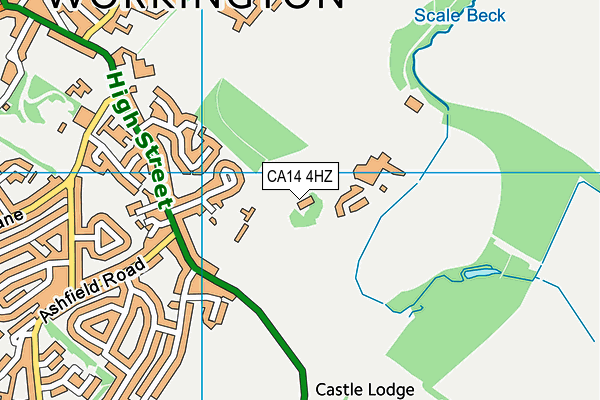 CA14 4HZ map - OS VectorMap District (Ordnance Survey)