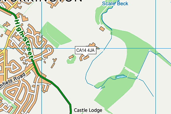 CA14 4JA map - OS VectorMap District (Ordnance Survey)