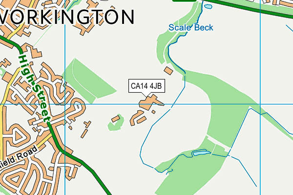 CA14 4JB map - OS VectorMap District (Ordnance Survey)