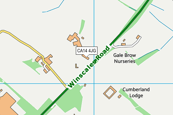 CA14 4JG map - OS VectorMap District (Ordnance Survey)