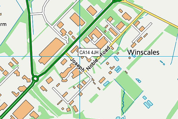 CA14 4JH map - OS VectorMap District (Ordnance Survey)