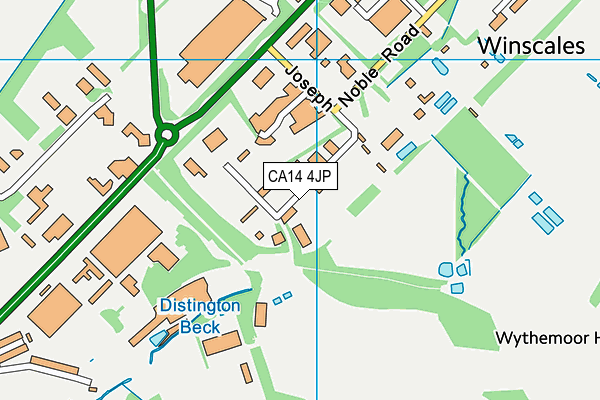 CA14 4JP map - OS VectorMap District (Ordnance Survey)