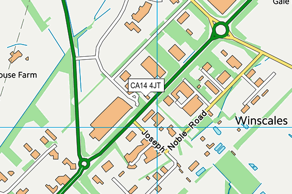 CA14 4JT map - OS VectorMap District (Ordnance Survey)