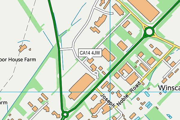 CA14 4JW map - OS VectorMap District (Ordnance Survey)