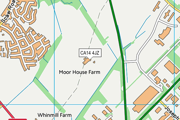 CA14 4JZ map - OS VectorMap District (Ordnance Survey)