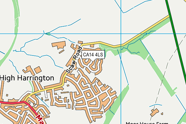 CA14 4LS map - OS VectorMap District (Ordnance Survey)