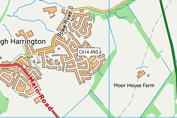 CA14 4NS map - OS VectorMap District (Ordnance Survey)