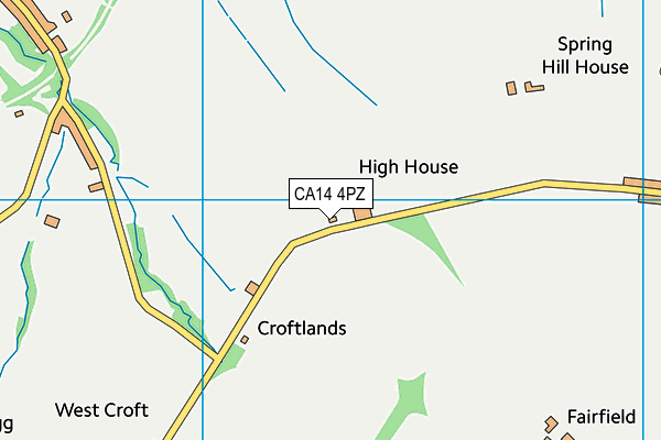 CA14 4PZ map - OS VectorMap District (Ordnance Survey)