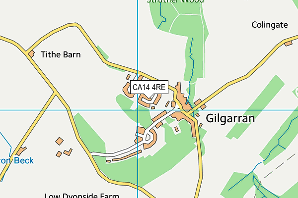 CA14 4RE map - OS VectorMap District (Ordnance Survey)
