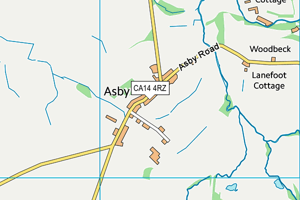 CA14 4RZ map - OS VectorMap District (Ordnance Survey)