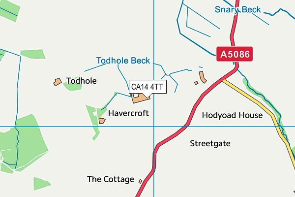 CA14 4TT map - OS VectorMap District (Ordnance Survey)