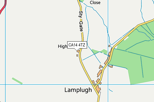 CA14 4TZ map - OS VectorMap District (Ordnance Survey)