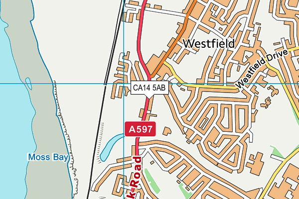 CA14 5AB map - OS VectorMap District (Ordnance Survey)