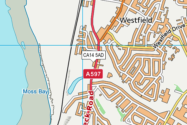 CA14 5AD map - OS VectorMap District (Ordnance Survey)