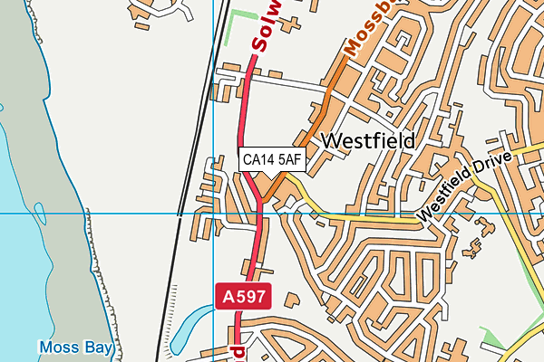 CA14 5AF map - OS VectorMap District (Ordnance Survey)