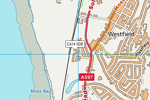 CA14 5DE map - OS VectorMap District (Ordnance Survey)