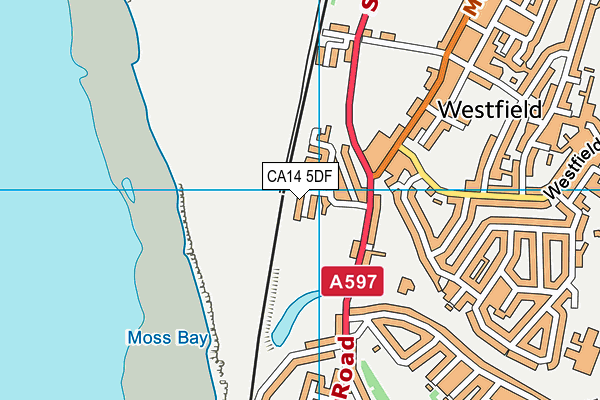 CA14 5DF map - OS VectorMap District (Ordnance Survey)