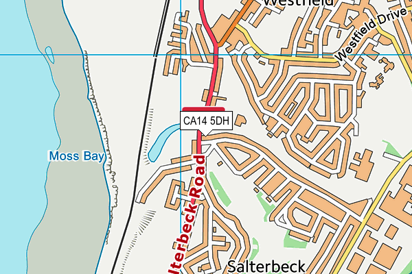 CA14 5DH map - OS VectorMap District (Ordnance Survey)