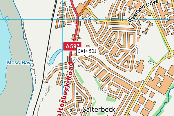 CA14 5DJ map - OS VectorMap District (Ordnance Survey)