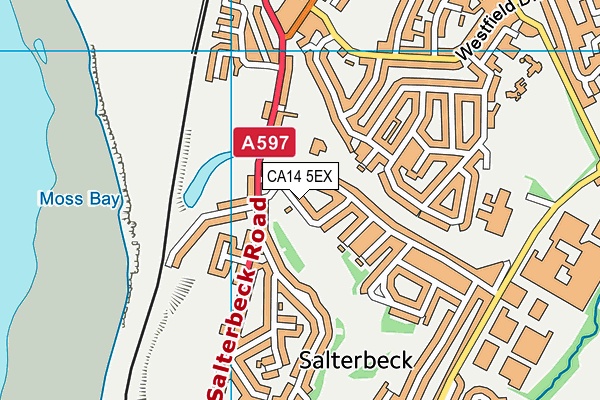 CA14 5EX map - OS VectorMap District (Ordnance Survey)