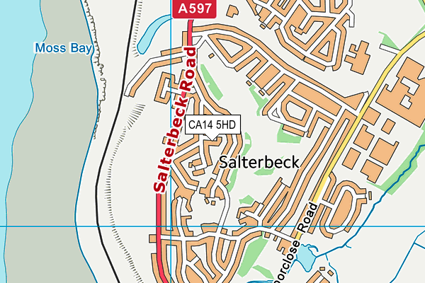 CA14 5HD map - OS VectorMap District (Ordnance Survey)