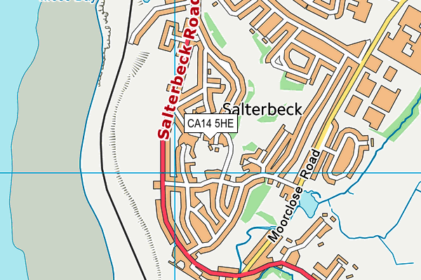 CA14 5HE map - OS VectorMap District (Ordnance Survey)