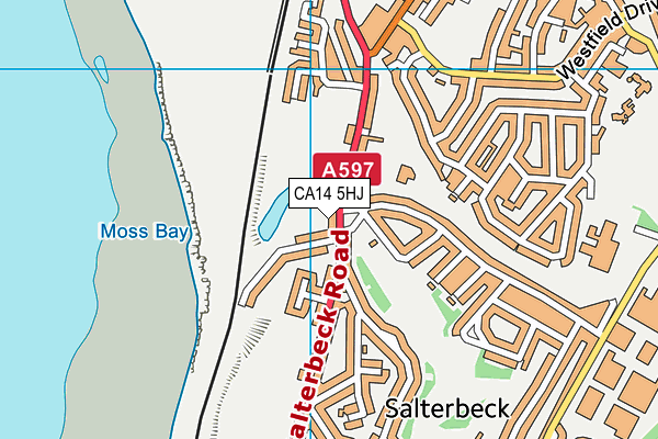 CA14 5HJ map - OS VectorMap District (Ordnance Survey)