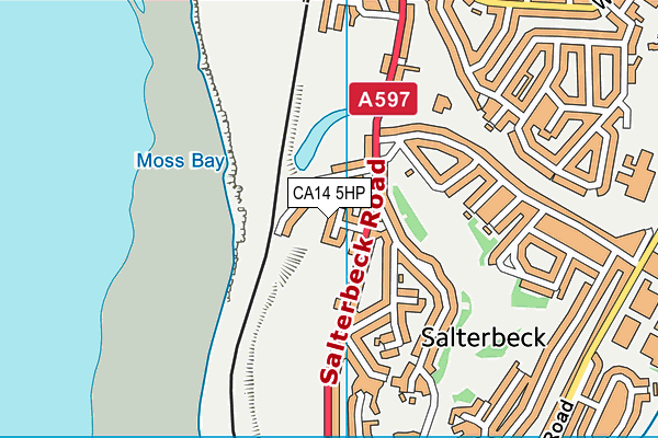 CA14 5HP map - OS VectorMap District (Ordnance Survey)