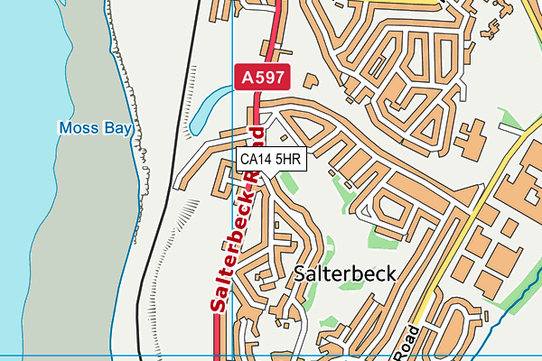 CA14 5HR map - OS VectorMap District (Ordnance Survey)