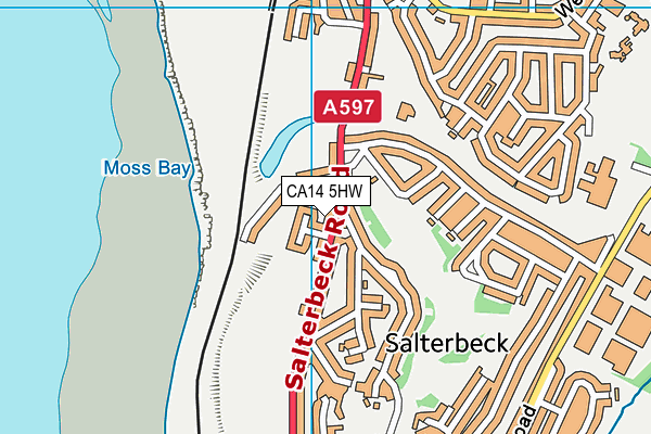 CA14 5HW map - OS VectorMap District (Ordnance Survey)